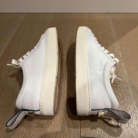 Stuart Weitzman White Lace-Up Sneakers - Picture 7 of 13